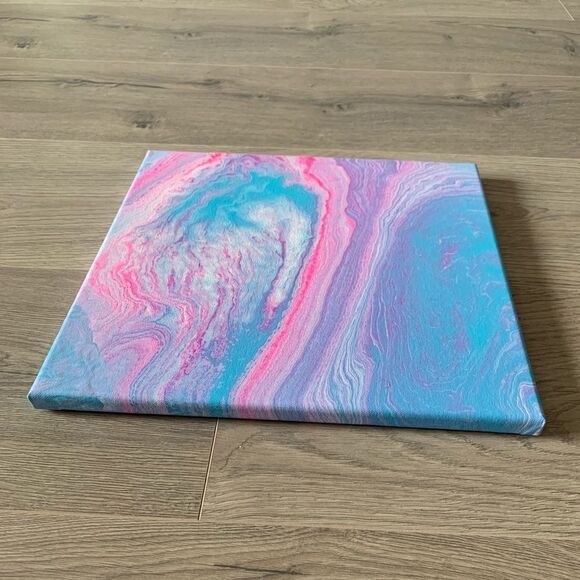 Cotton Candy Acrylic Pour Art Painting - Picture 5 of 5